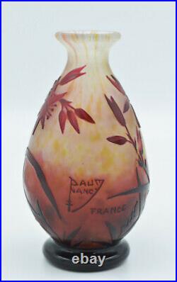 Daum Vase balustre Verre multicouches France, vers 1913