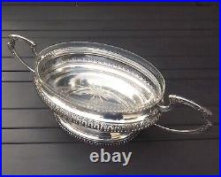 Dupouy Grande Coupe Centre De Table Art Nouveau Metal Argente Et Verre Debut Xx°