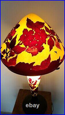 ENORME LAMPE CHAMPIGNON PATE DE VERRE TIP GALLE FLEURS? Lamp Art Nouveau