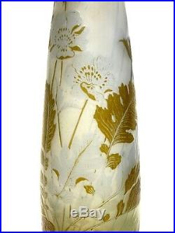 Émile Gallé Vase Art Nouveau A Decor De Pavots. Vers 1900, Pate De Verre