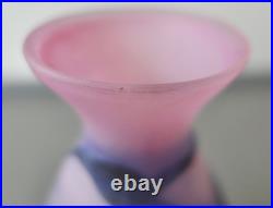 Émile Gallé Vase Aux Nénuphars En Verre Ton Rose Bleu Époque 1900 Art Nouveau