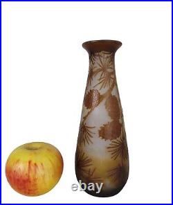 Gallé, Vase Aux Pommes De Pin, Art Nouveau, Fin XIXème Siècle