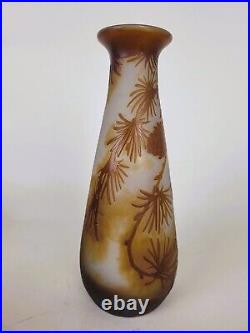 Gallé, Vase Aux Pommes De Pin, Art Nouveau, Fin XIXème Siècle