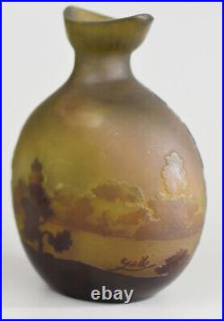 Gallé Vase gourde Verre multicouches France, 1900/1920