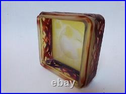 Gallé art nouveau bas de bonbonnière verre dégagé à l'acide n Daum pâte de verre Gallé art nouveau bas de bonbonnière verre dégagé à l'acide n Daum pâte de verre