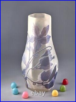 Gallé vase original art nouveau verre