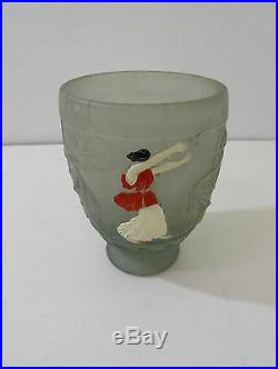 Georges de Feure Vase en pâte de verre décor à l'antique