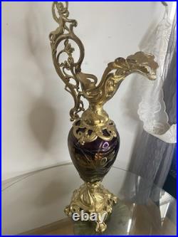 Grand Vase Irisé Aiguière Art Nouveau Pallme König & Habel