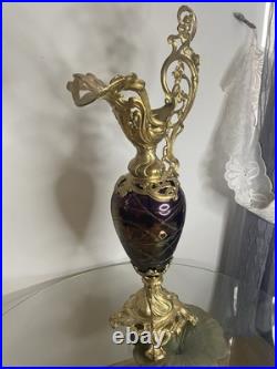 Grand Vase Irisé Aiguière Art Nouveau Pallme König & Habel