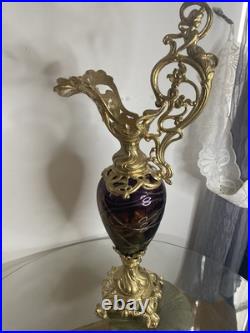 Grand Vase Irisé Aiguière Art Nouveau Pallme König & Habel