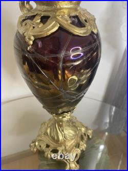 Grand Vase Irisé Aiguière Art Nouveau Pallme König & Habel