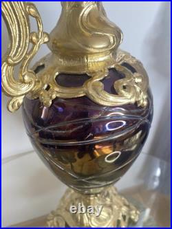 Grand Vase Irisé Aiguière Art Nouveau Pallme König & Habel