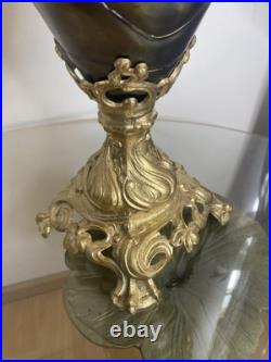 Grand Vase Irisé Aiguière Art Nouveau Pallme König & Habel