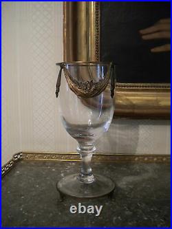 Grand verre monture en laiton, Art Nouveau