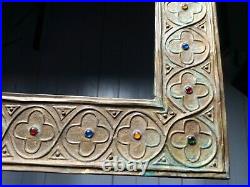 IMPORTANT GRAND CADRE repoussé dlg d'ALFRED DAGUET époque 1900 Art Nouveau
