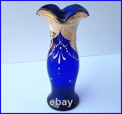 Insolite Art Nouveau Vase en Verre, Um 1910 1920 L91