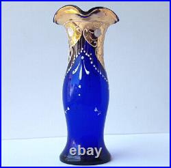 Insolite Art Nouveau Vase en Verre, Um 1910 1920 L91