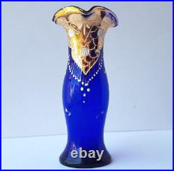 Insolite Art Nouveau Vase en Verre, Um 1910 1920 L91