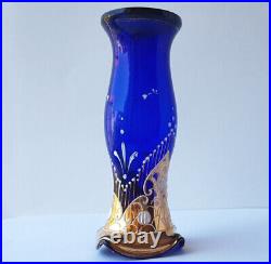 Insolite Art Nouveau Vase en Verre, Um 1910 1920 L91