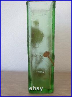Jules Mabut A la paix Art nouveau vase en verre acide 1900 gallé legras Daum