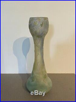 LEGRAS Superbe vase Fleurs de Pommier pate de verre Galle Daum art nouveau