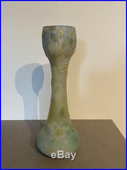 LEGRAS Superbe vase Fleurs de Pommier pate de verre Galle Daum art nouveau