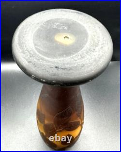 LORRAIN (DAUM) Vase art nouveau verre acide Gallé-Muller-Schneider