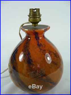 Lampe Art Nouveau Deco Pate De Verre Signee Mulaty Lamp Vintage Glass Paste