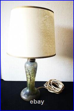 Lampe De Table Signée LEGRAS En Verre Art Nouveau TBE Années 1900