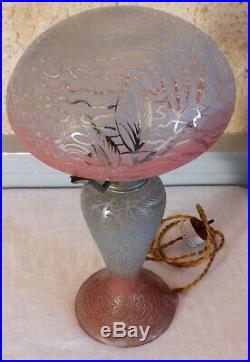 Lampe Peynaud art nouveau pate de verre