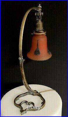 Lampe art nouveau-école de Nancy-bronze-pate de verre-schneider-Loetz-daum