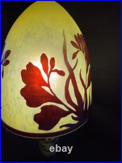Lampe en pate de verre Signée Schneider art nouveau