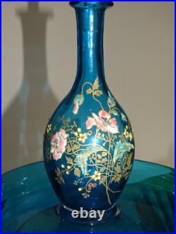 Legras Ancien Service A Liqueur Couleur Bleu Decor Florale Emaille Art Nouveau Legras Ancien Service A Liqueur Couleur Bleu Decor Florale Emaille Art Nouveau