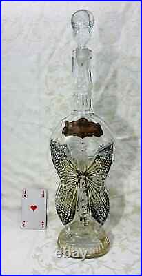 Legras Butterfly Decanter Ancienne Carafe Bouteille Papillon Art Nouveau 19eme Legras Butterfly Decanter Ancienne Carafe Bouteille Papillon Art Nouveau 19eme