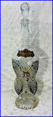 Legras Butterfly Decanter Ancienne Carafe Bouteille Papillon Art Nouveau 19eme Legras Butterfly Decanter Ancienne Carafe Bouteille Papillon Art Nouveau 19eme