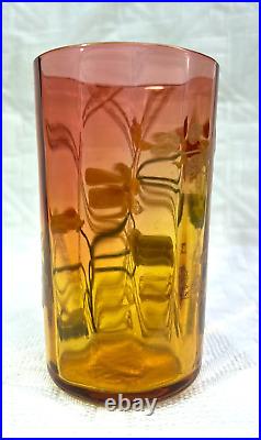 Legras Enamelled Tumbler Glass Verre Gobelet A The Emaille Fleurs Art Nouveau D