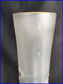 Legras/Montjoye / Paire de vases en verre émaillé aux violettes / Art Nouveau