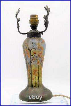Legras Pied de lampe pâte de verre 1880