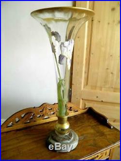 Legras Vase Soliflore Émaillé Art Nouveau (332)