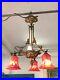 Lustre-en-bronze-a-3-tulipes-vers-1900-Luminaire-Art-Nouveau-Verre-Globe-Lampe-01-at