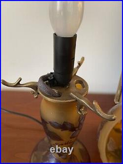 Magnifique lampe style art nouveau Tip Gallé de forme champignon