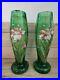 Montjoye-Legras-Rare-Paire-Vases-Anciens-Verre-Vert-Emaille-Fleurs-Art-Nouveau-01-gwgv