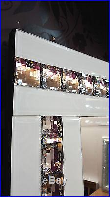 NEUF Moderne Art Déco Acrylique verre en cristal design bord Biseauté Miroir