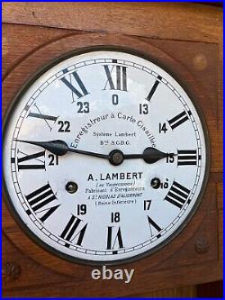 Objet de Métier Horloge Horodateur Enregistreur Lambert Pointeuse Usine 1915