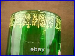 Paire De Vases En Verre Emaille Art Nouveau Decor Floral Legras