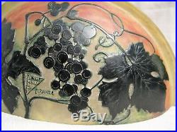Paire d'appliques en pâte de verre multicouche Daum Nancy époque art nouveau