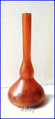 Petit Vase soliflore berluze verre marmoréen signé Daum Nancy Art Nouveau / Déco