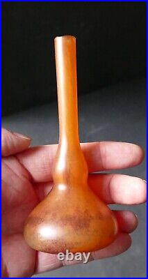 Petit Vase soliflore berluze verre marmoréen signé Daum Nancy Art Nouveau / Déco