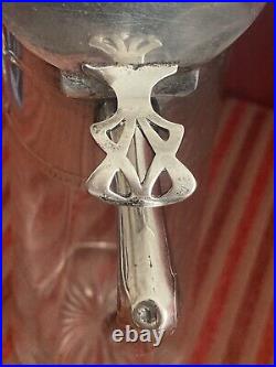 Pichet Carafe Cruch Art Nouveau Argent/verre Secession Viennoise Vienna CC 1910