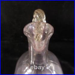 Pichet cruche carafe verre cristal opalin fait main Art Nouveau XXe France N3184